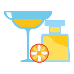 margarita cocktail mexican drink and bottle