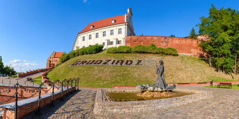 Old town of Grudziadz with beautiful architecture in sunny day