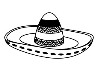 mexican hat traditional isolated icon