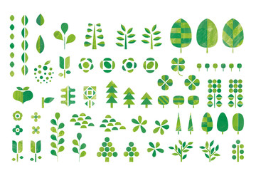 Organic and natural motifs Color Icons Vector Set.自然のアイコンセット
