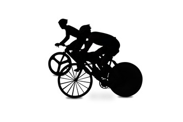 Cycling silhouette