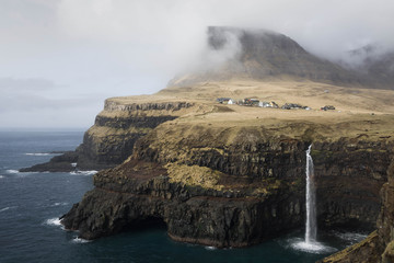 faroe islands, famous tourist destination, gasadalur, saksun, kalsoy, waterfall, village, faroe, faroeislands, atlantic ocean, hike,