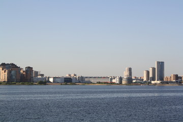 Naklejka premium view of manhattan and brooklyn bridge