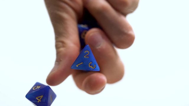 D&D die rolling on to screen,