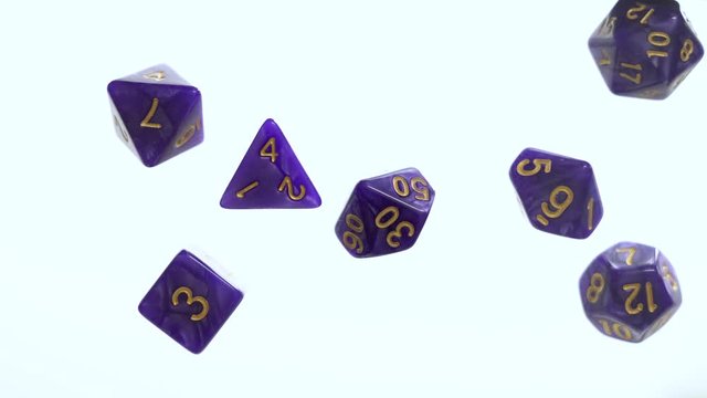 D&D die rolling on to screen,