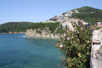 Fototapeta premium sveti stefan island in adriatic sea montenegro