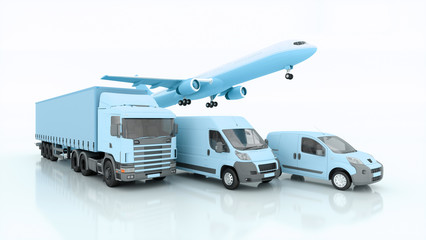 international shipping and delivery of goods, 3d illustration