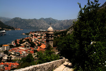 Fototapeta na wymiar view of old town in montenegro