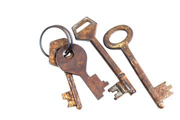 Old rusty keys