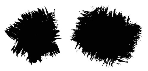 Brush strokes. Vector paintbrush set. Grunge design elements