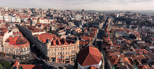 Panorama of the center of Porto