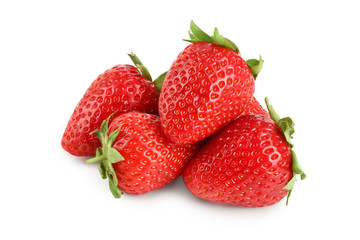 Strawberries isolated on white background. Fresh berry
