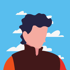 man character tourist in the outdoors