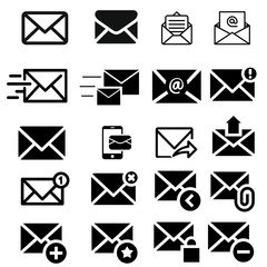 Mail Icons vector set. Mail icon illustration. Envelope symbol collection.