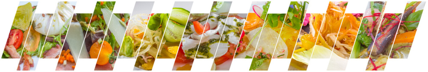 Collage de salades