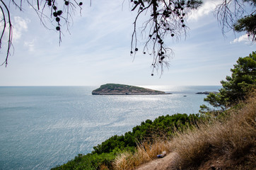 Mittelmeerküste in Italien am Gargano