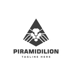 Pyramid Head lion logo vektor