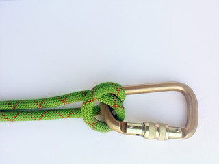 a munter hitch used as a friction device for belay absail or rappel