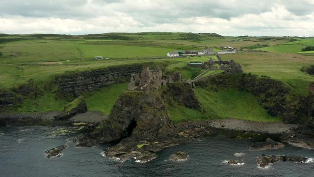Dunluce cliffside coastal castle in Ireland