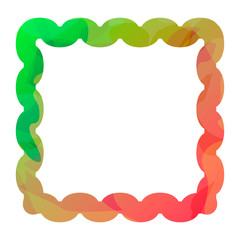 Isolated colored frame over a white background - Vector