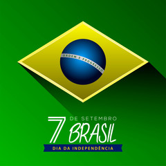 Happy Brazil independence day graphic design - Vector