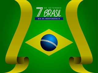 Happy Brazil independence day graphic design - Vector
