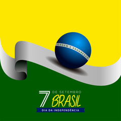 Happy Brazil independence day graphic design - Vector