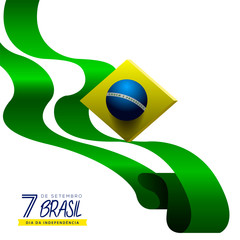 Happy Brazil independence day graphic design - Vector