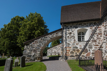 Fototapeta premium The Church Värmdö kyrka in Värmdö, Stockholm