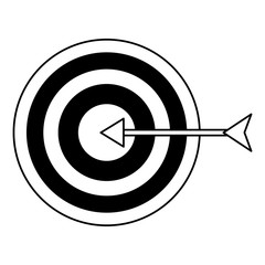 target arrow success isolated icon
