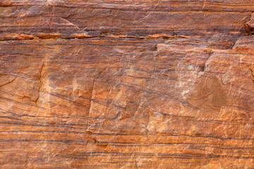 Horizontal bedding structure of rock