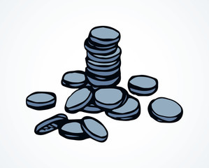 Coins. Vector drawing