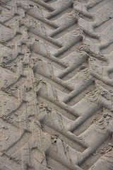 texture trace pneus tracteur sable