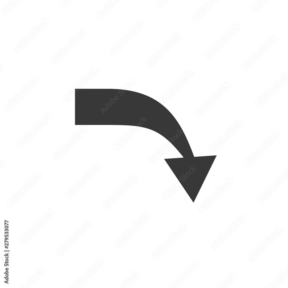 Poster arrow icon template color editable. arrow symbol vector sign isolated on white background. simple lo