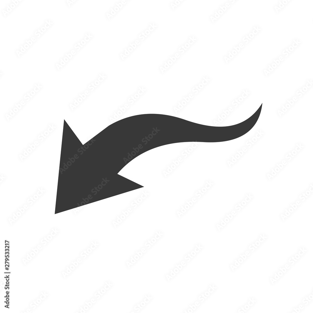 Leinwandbilder Arrow icon template color editable. Arrow symbol vector sign isolated on white background. Simple logo vector illustration for graphic and web design.