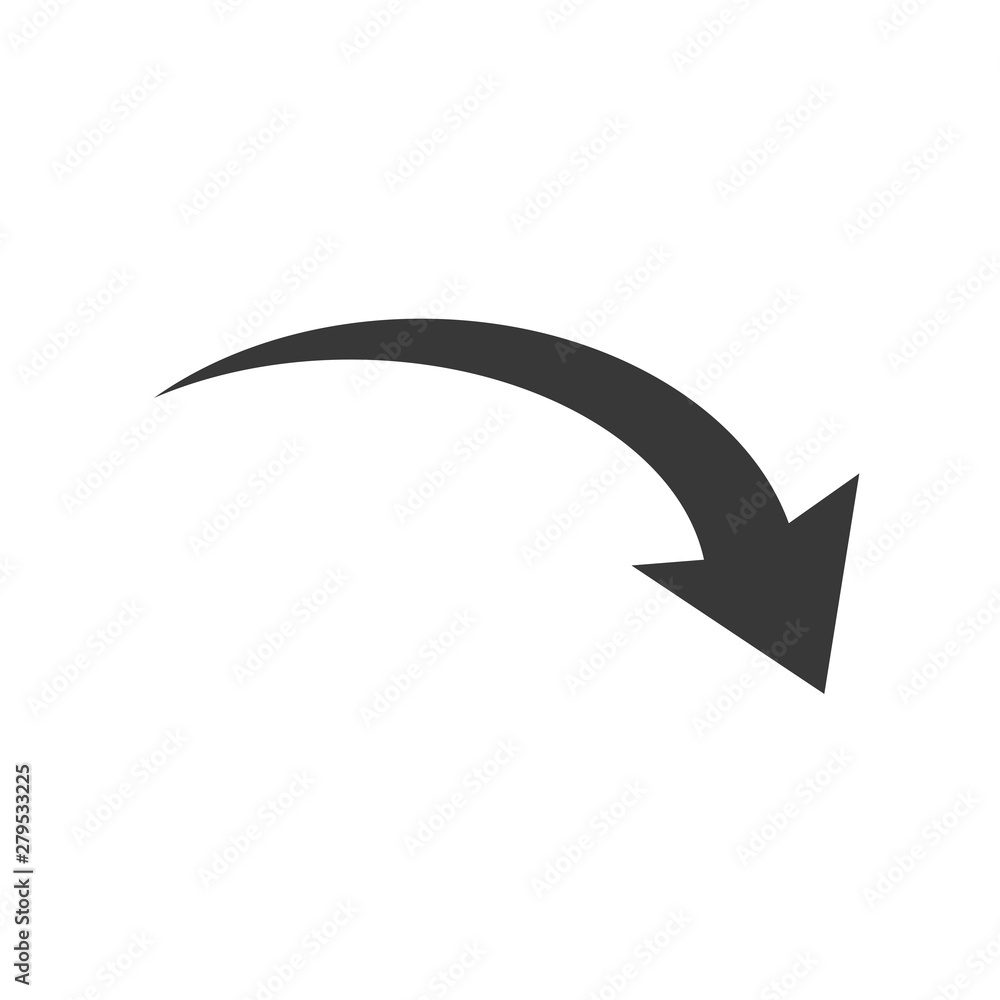 Leinwandbilder Arrow icon template color editable. Arrow symbol vector sign isolated on white background. Simple logo vector illustration for graphic and web design.