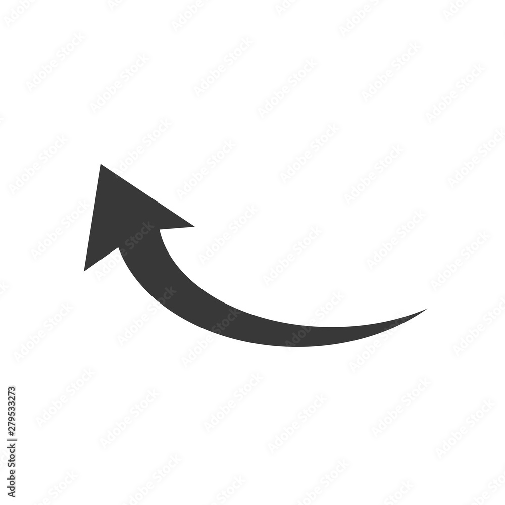 Fototapete Arrow icon template color editable. Arrow symbol vector sign isolated on white background. Simple logo vector illustration for graphic and web design.