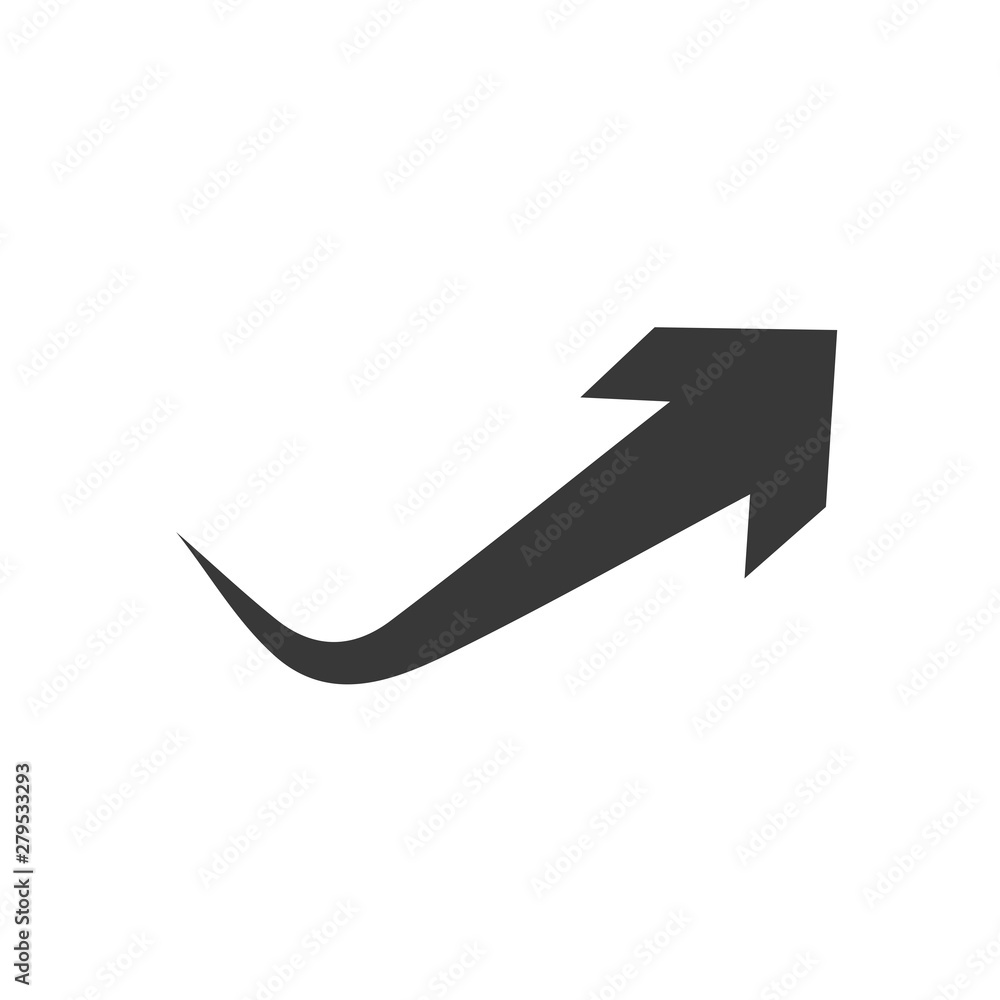 Fototapete arrow icon template color editable. arrow symbol vector sign isolated on white background. simple lo