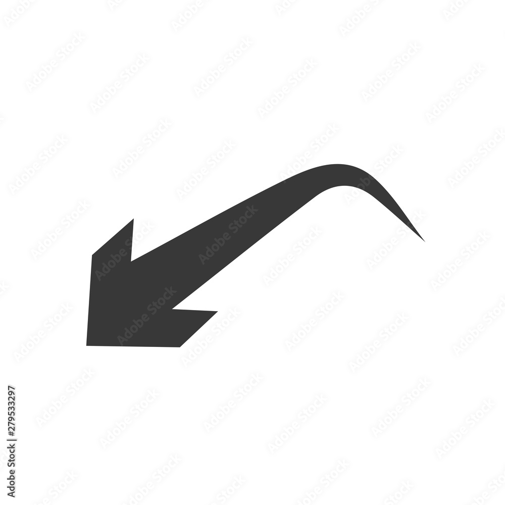 Leinwandbilder Arrow icon template color editable. Arrow symbol vector sign isolated on white background. Simple logo vector illustration for graphic and web design.