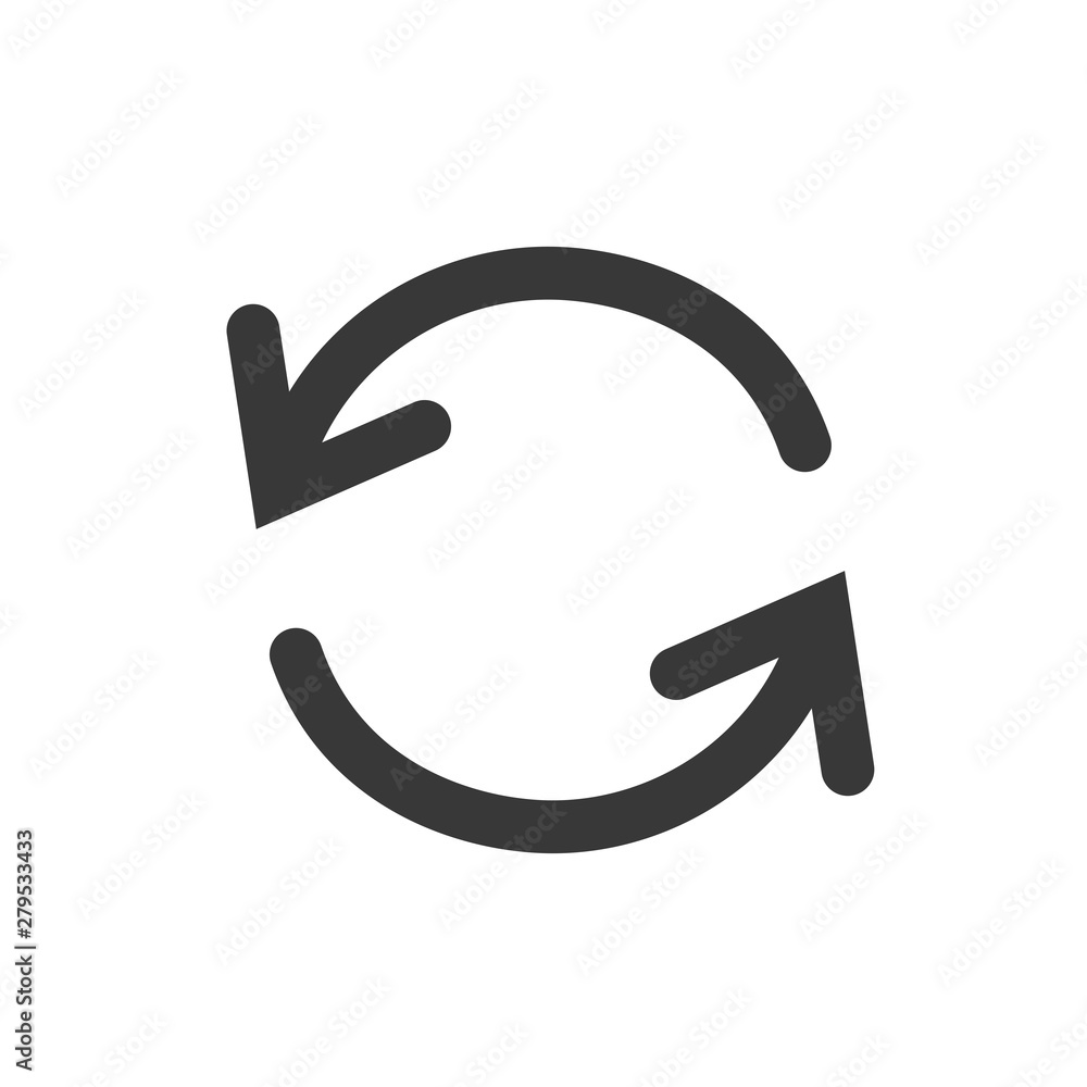 Fototapete arrow icon template color editable. arrow symbol vector sign isolated on white background. simple lo