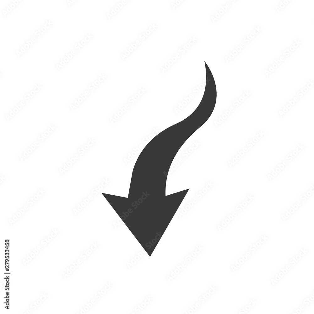 Fototapete arrow icon template color editable. arrow symbol vector sign isolated on white background. simple lo