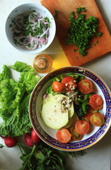 ingredient for the vegatable salad