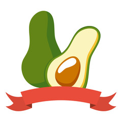 fresh avocado vegetable in frame