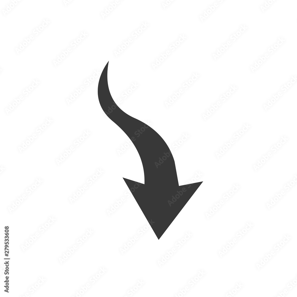 Fototapete arrow icon template color editable. arrow symbol vector sign isolated on white background. simple lo