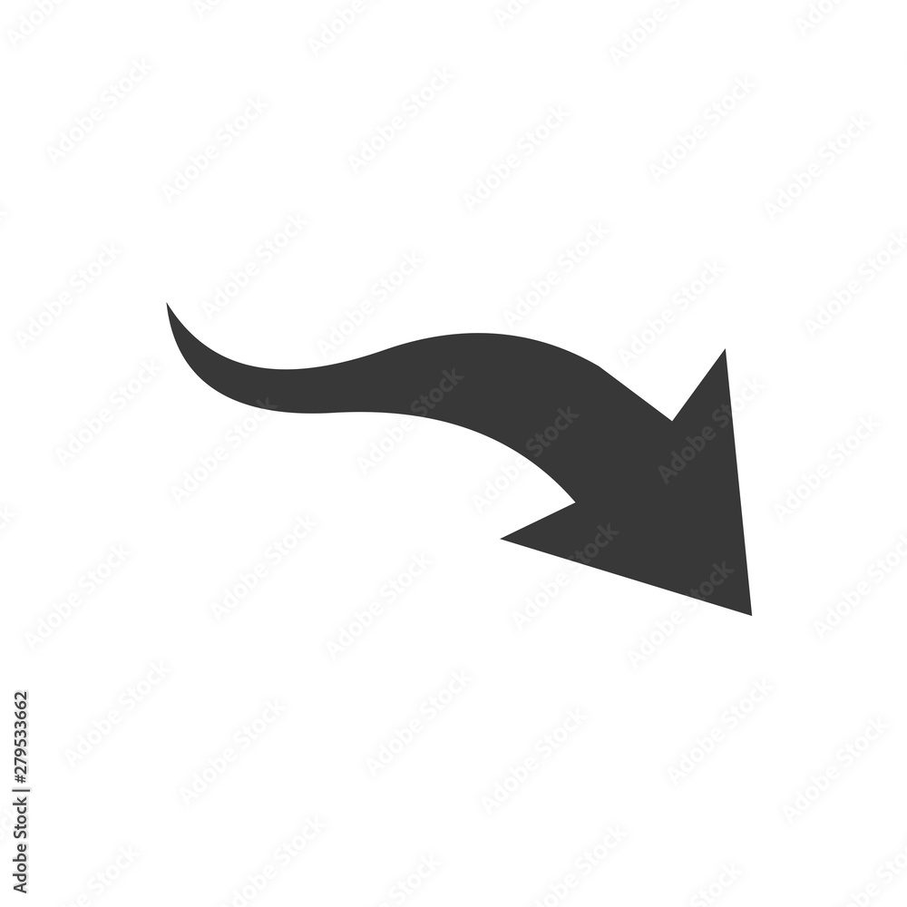 Fototapete arrow icon template color editable. arrow symbol vector sign isolated on white background. simple lo
