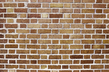 Old red brick wall background texture