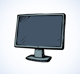 Monitor. Vector drawing