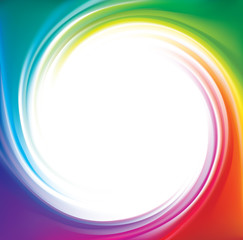 Vector backdrop of spiral rainbow spectrum