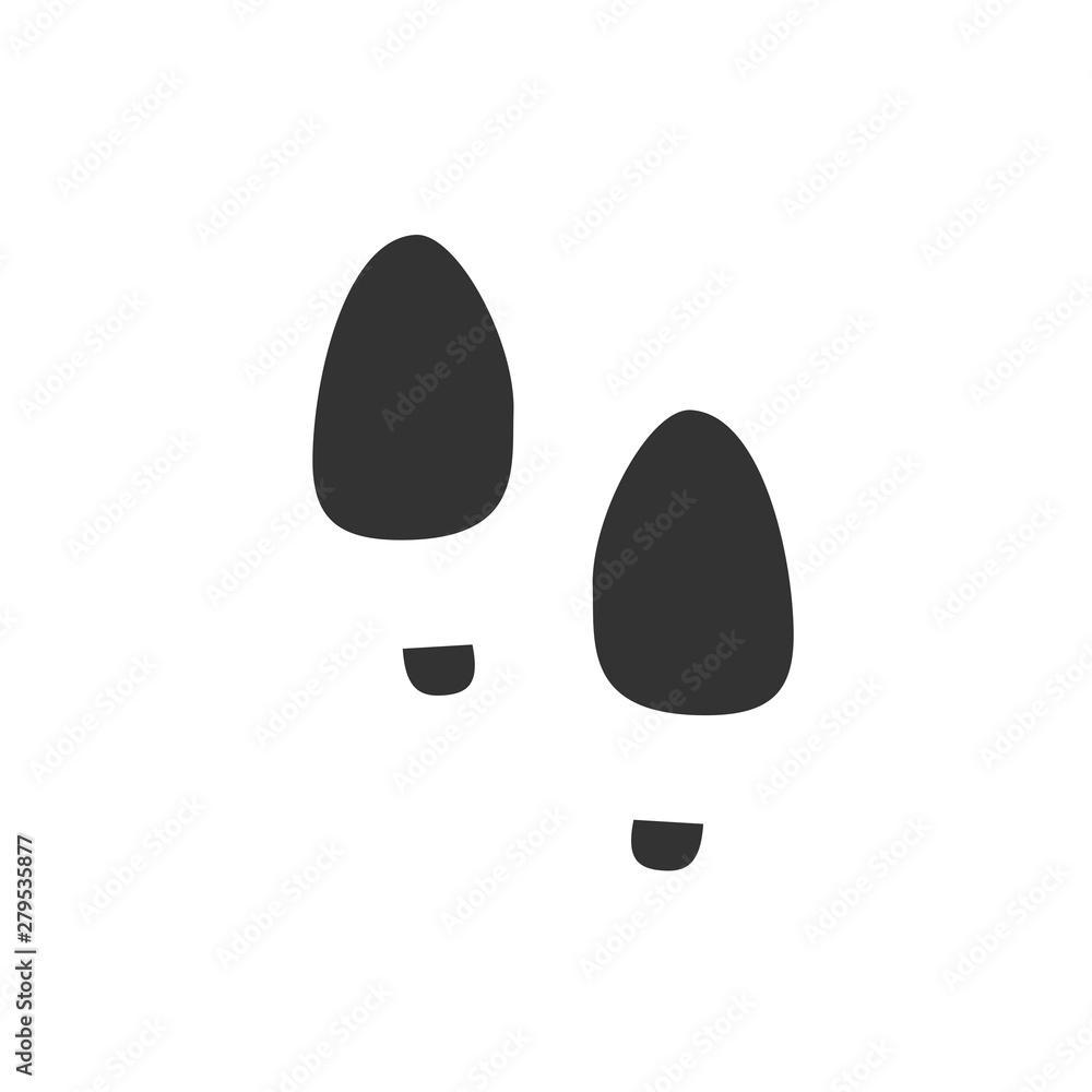 Poster footsteps icon template color editable. shoes footsteps symbol vector sign isolated on white backgro