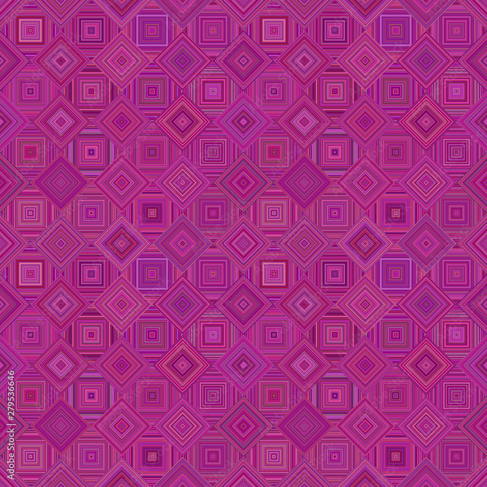 Poster purple seamless diagonal square pattern - vector tile mosaic background design